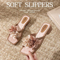 New arrival wedge sandals and slippers for women to wear when going out, non-slipaccessible luxuryladieswear style easiest for match sandals, beautiful flower sandals for women
