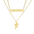 minimalist chic stainless steel double-layer snake necklace - cool, understated luxury