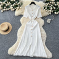 French-style inner layer sweater dress for women,  winter, stretchy, slimming, elegant, single-breasted knitted maxi dress