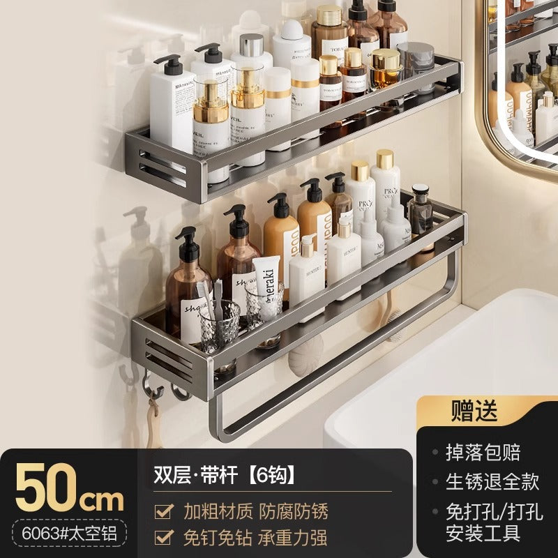 No punching gun ash toilet rack bathroom washstand No punching wall mounted toilet toilet storage rack