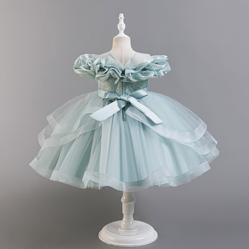 Amazon hot-selling girls' dress: runway-ready, piano performance-perfect, elegant princess gown - wholesale available