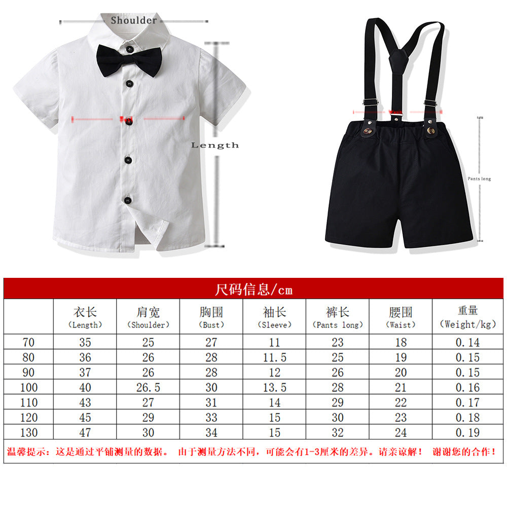 Source factory flower girl dress short-sleeved white shirt children's host piano performance evening dress kids first birthday dress