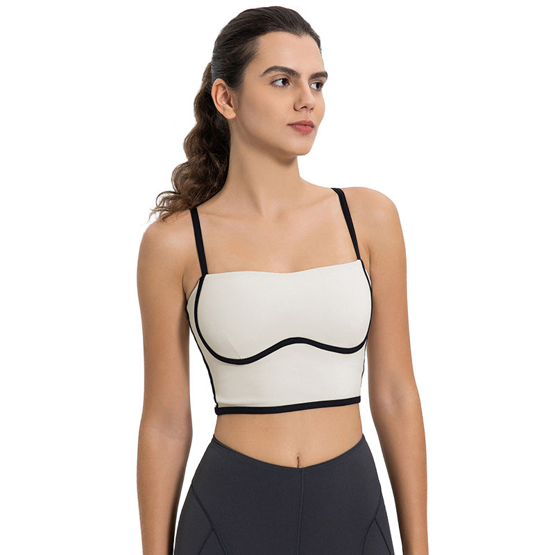 New color block adjustable sports tank top - high elasticity, breathable yoga top - women's summer fitness top dss114
