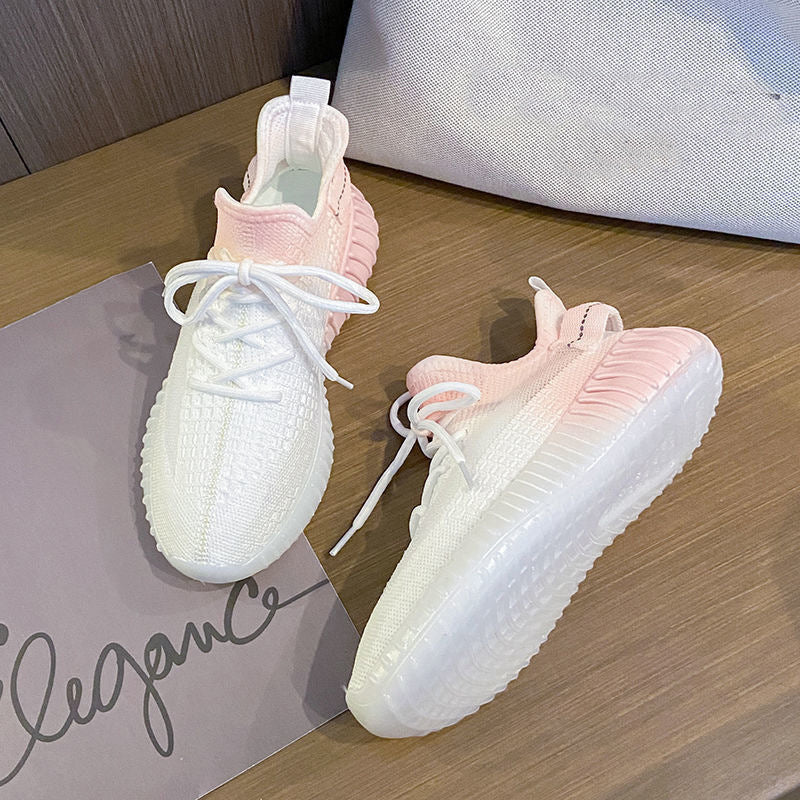 New women's yeezy-style sneakers: trendy korean design, lightweight, breathable mesh, perfect for running and everyday wear