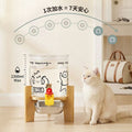 Cat automatic water fountain - silent design, plug-free, glass pet stainless steel water dispenser