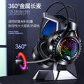 Silver sculpt q7 over-ear wired gaming headset with rgb lighting, 7.1 surround sound, usb connectivity - private label design for cross-border e-commerce (amazon compatible)