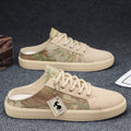 Canvas men's shoes summer trendyeasiest for match slip-on breathable casual cloth shoes men's heelless half drag men's trendy shoes