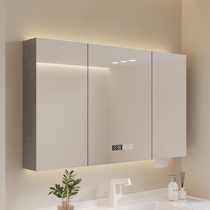 Solid wood smart bathroom mirror cabinet toilet wall-mounted rack toilet storage cabinet cosmetic mirror with light