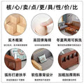 Solid wood sofa combination new chinoiseriefor home living room small apartment straight row three-person slot simple rental room single sofa