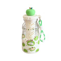 Summer new plastic water bottle for girls - stylish straw cup with tea compartment, high temperature resistant, portable kids' plastic cup