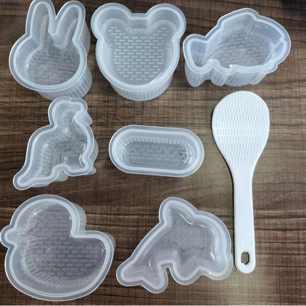 Multi-layer rice ball mold heart shape diy military ship sushi mold baking tool multi-layer sushi supplementary food bento tool