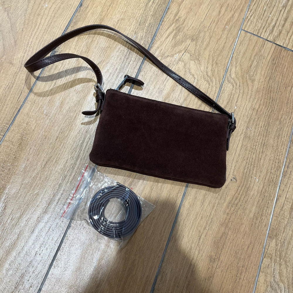 Genuine leather leopard print phone bag - cowhide suede fashion new women's bag - high-end, retro, versatile crossbody bag - trendy
