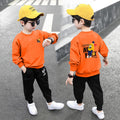 Boys' spring outfit  new style: trendy korean-style long-sleeve sweatshirt and athletic pants two-piece set