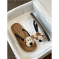 Ragdoll dog flip-flops women's summer outwear non-slipplaid non-slip student k-style flip-flops sandals animal cartoon