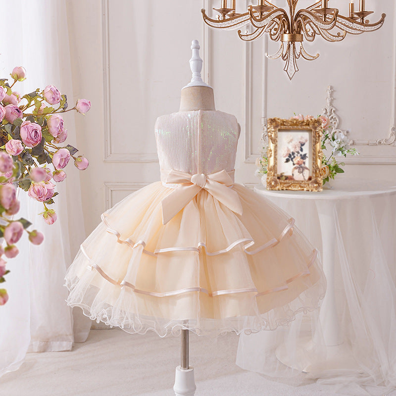 bestseller: girls' tulle tutu dress, red children's holiday performance costume, little host dress
