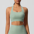 Cloud-feel compression yoga tank top - shockproof, high-impact sports bra for pilates, running, and outdoor fitness