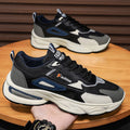 Spring men's new breathable mesh youth sports shoes korean style trendy versatile thick sole casual dad shoes