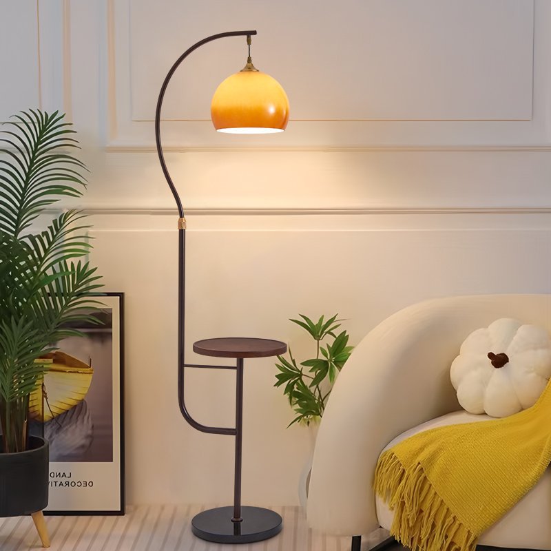 American retro floor lamp - bedside lamp for bedroom, decorative accent for living room sofa, multifunctional standing floor lamp for hotel rooms