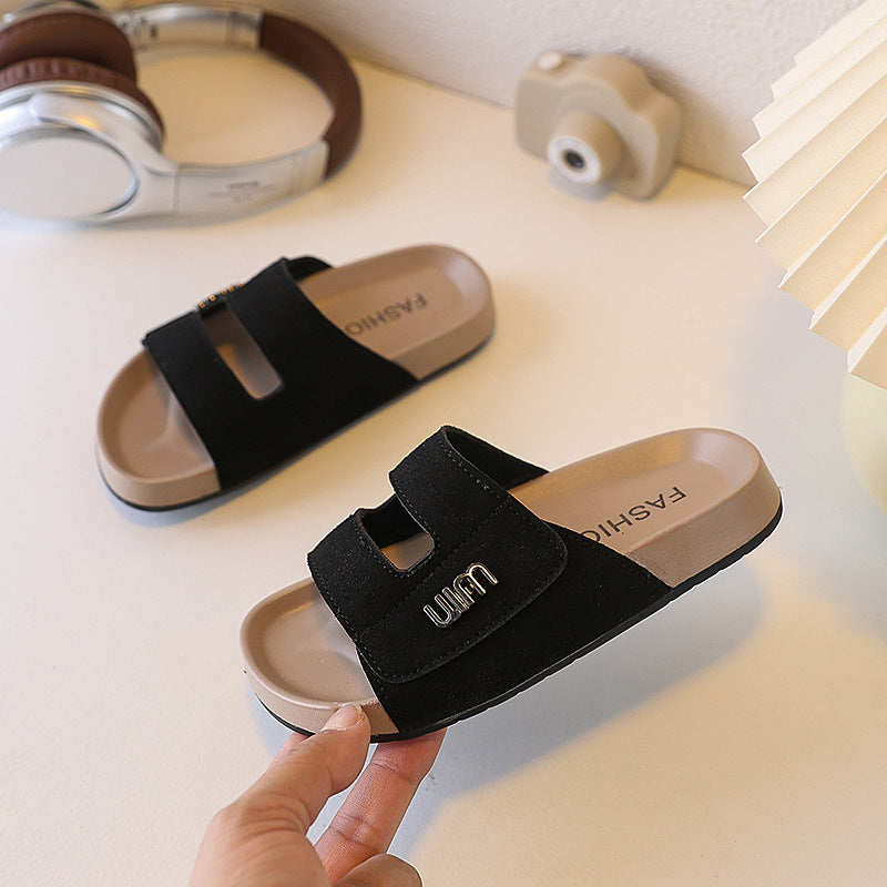 Ready-to-ship vanca hau boken shoes for boys, cork slippers, children's indoor non-slip slippers, girls' fashionable outdoor flip-flops