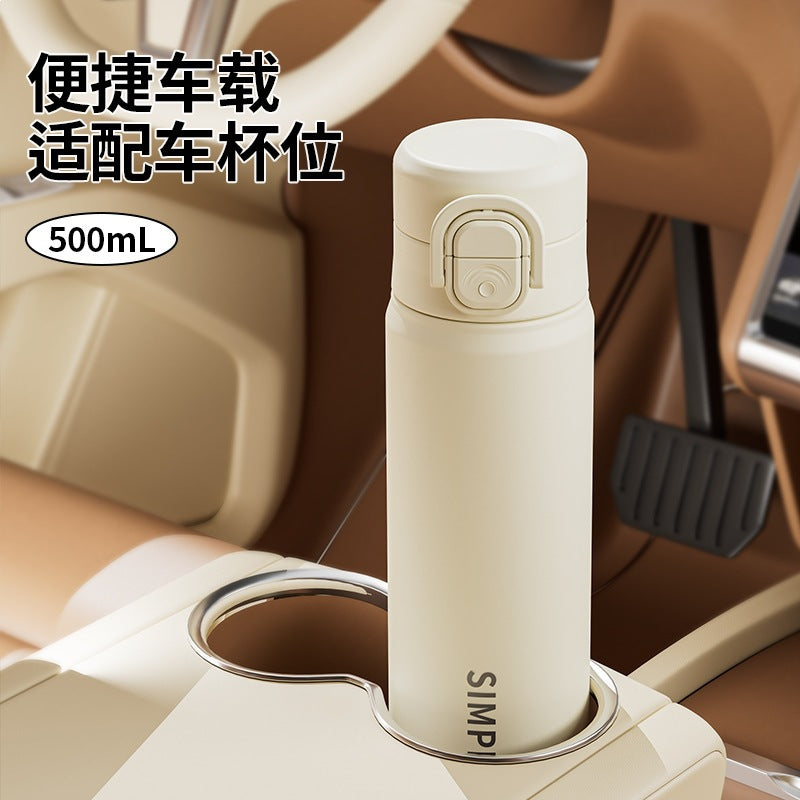 Business men's thermos cup 316 stainless steel high-value double drinking mouth car portable water cup high-end travel cup