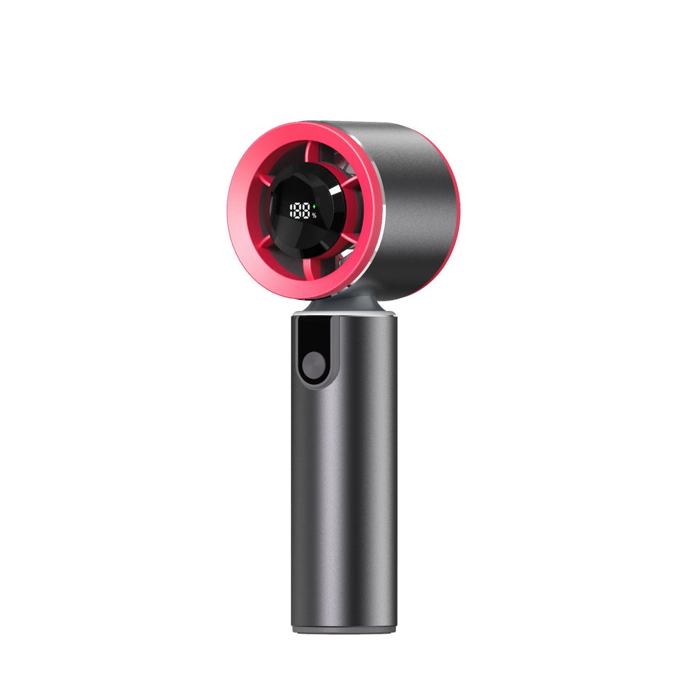 New digital display 100-speed high-speed handheld fan, silent, high air volume, usb rechargeable, portable mini desktop fan - gentle breeze