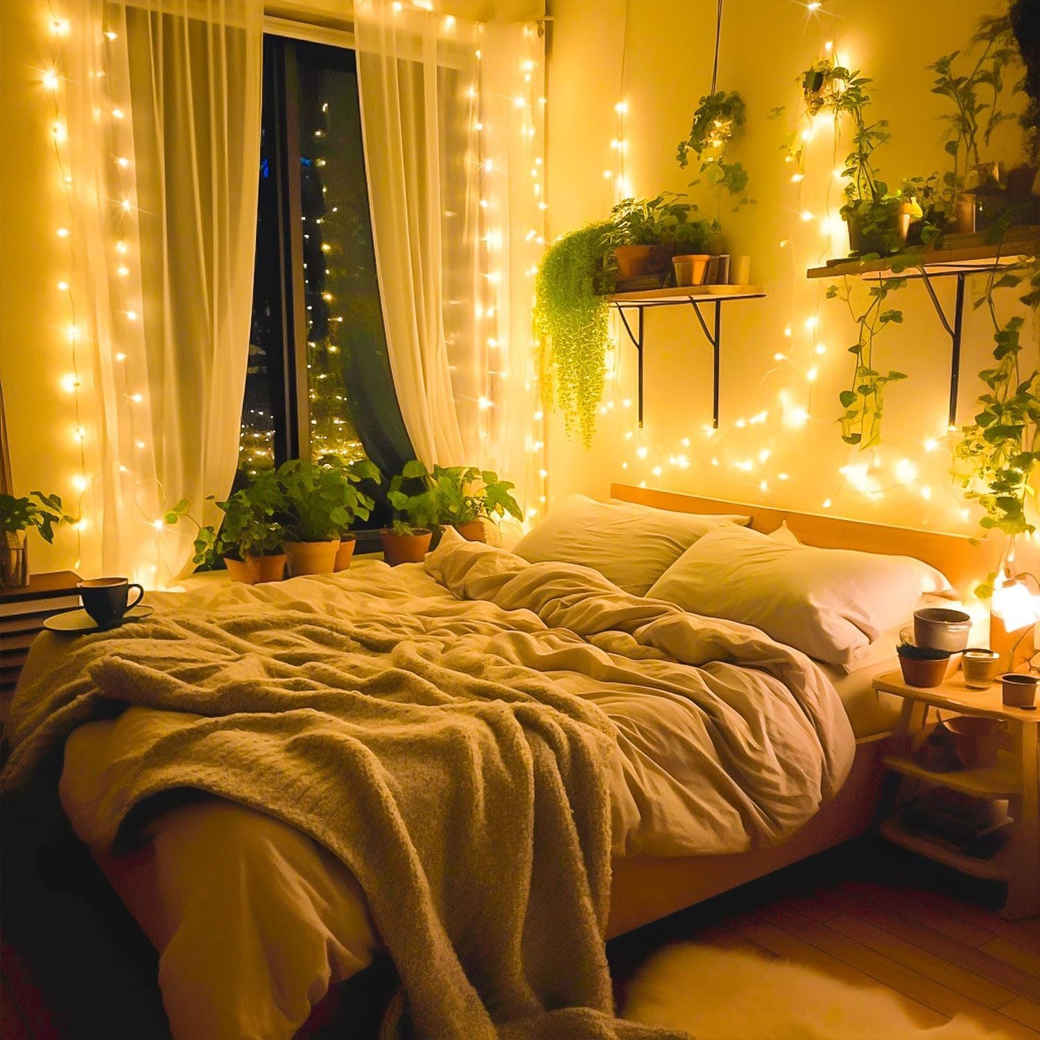 Battery light string colorful lights flashing lights full sky star lights christmas decorative lights holiday led light string USB string light cable