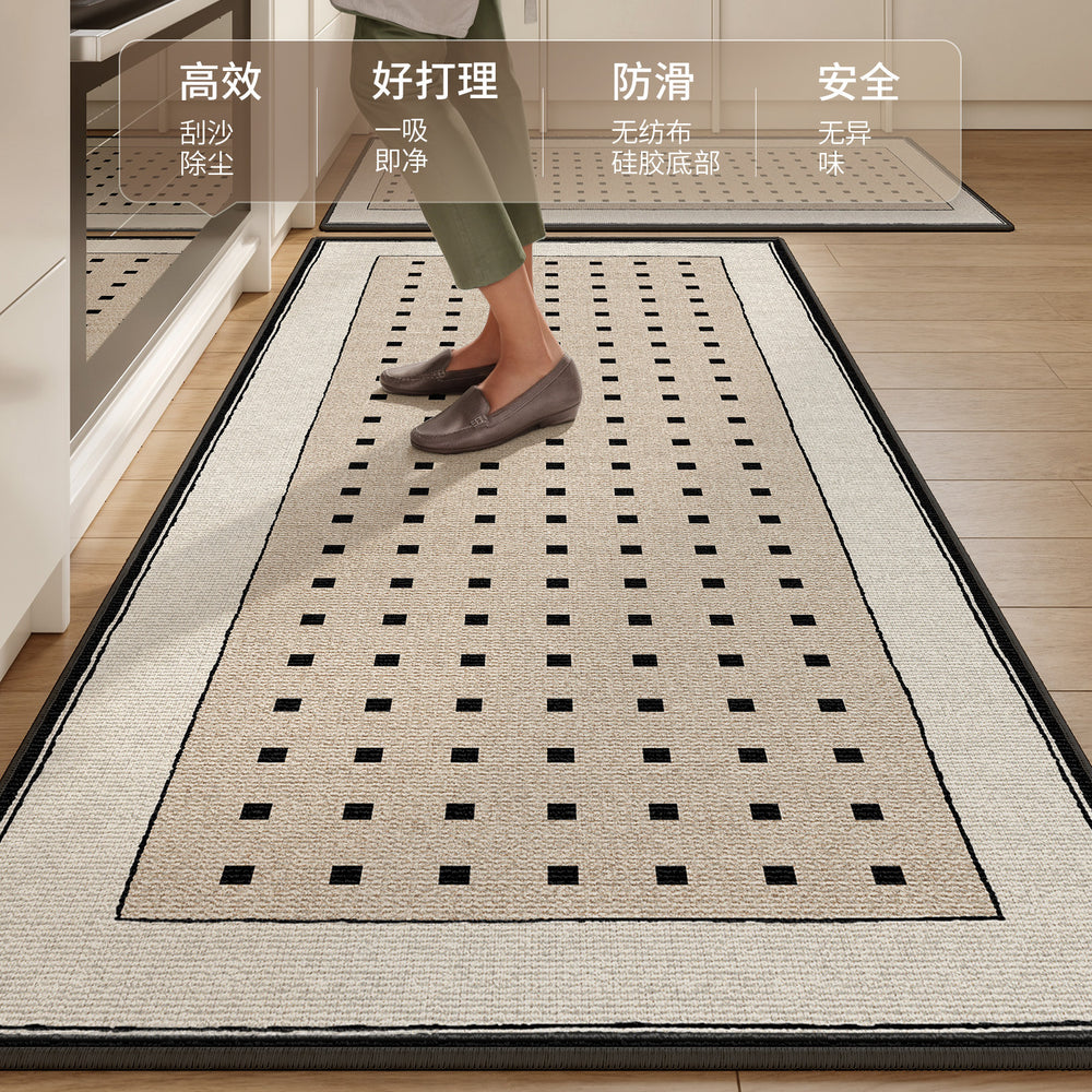 Kitchen floor mat non-slip oil-proof wipeable no-wash accessible luxury waterproof foot mat special stain-resistant thickened for home carpet mat