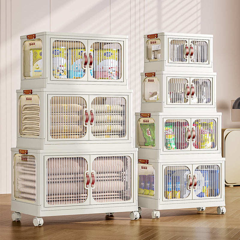 Xinle folding storage cabinet free installation clothing snacks sundries storage cabinet plastic multi-layer locker bedroom storage