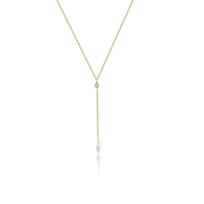 Amazon's new zircon inlaid chain tassel y-shaped necklace fashion generous lasso clavicle chain holiday gift