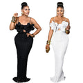 C7513 cross-border   fashion women's sexy lace corsage backless suspender dress
