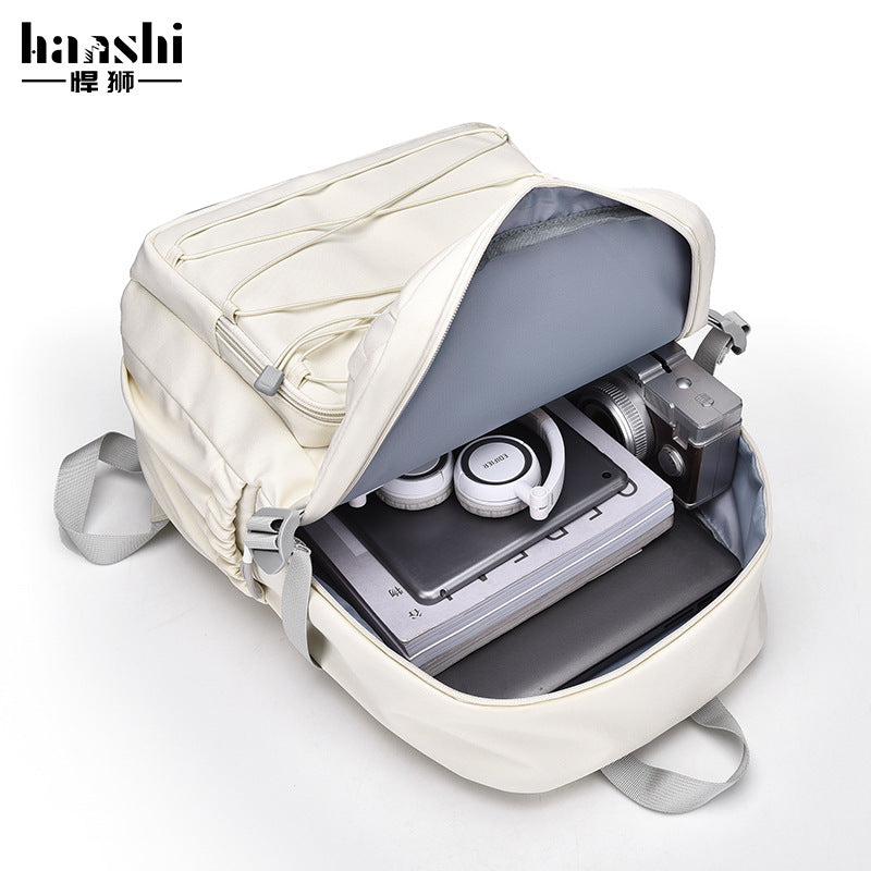 Cross-border fashion men's lightweight backpack high-end nylon waterproof women's backpack leisure middle school student travel schoolbag