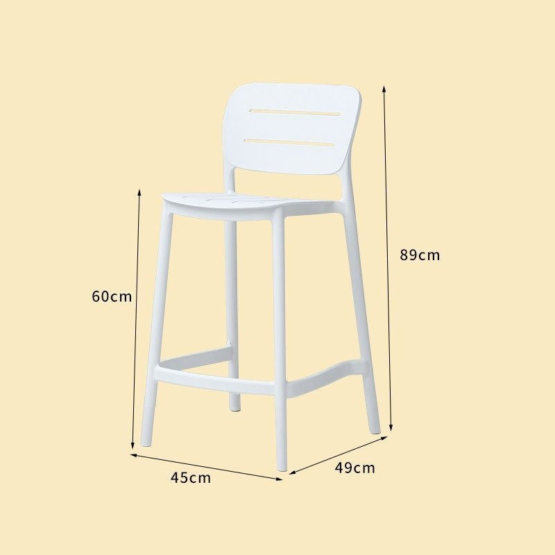 Nordic designer bar stool - modern minimalist, light luxury plastic bar chair, stackable, trendy bar outdoor high stool