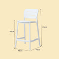 Nordic designer bar stool - modern minimalist, light luxury plastic bar chair, stackable, trendy bar outdoor high stool
