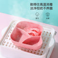 Baby divided lunch box food grade kids eating special three-compartment dinner plate cartoon anti-fall suction cup tableware suit