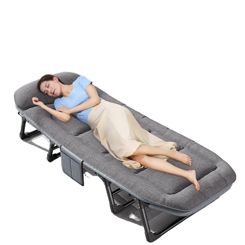 Foldable bed single office nap bed recliner portable multifunctional companion army for home simple lunch break handy gadget