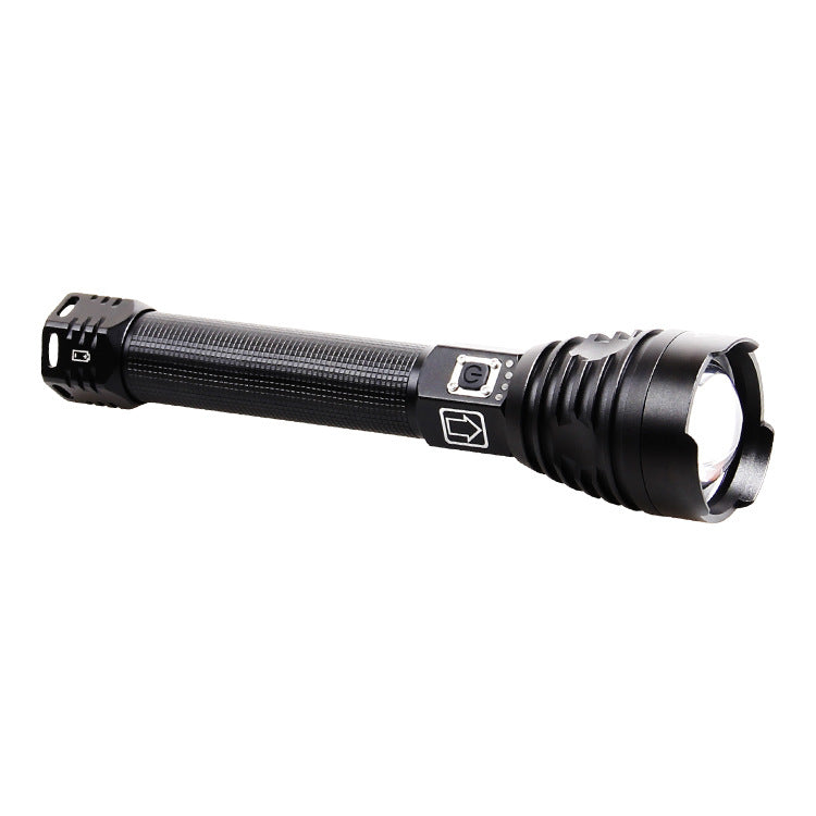 Cross-border XHP90 strong light flashlight USB charging outdoor waterproof power display high power LED flashlight