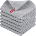 Amazon bestseller: pure cotton honeycomb kitchen towel set with hooks - waffle weave dishcloths for cross-border e-commerce