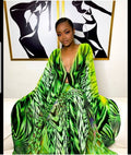 Green leopard print