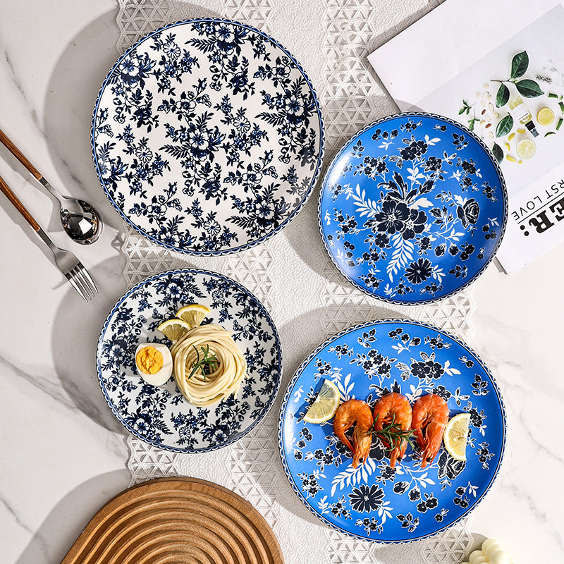 European-style ins banquet creative plating steak plate restaurant hotel for home artistic western food plate flat plate