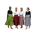 European and american cross-border women's fashion:  summer new arrivals - high-waisted, irregular a-line printed midi skirt