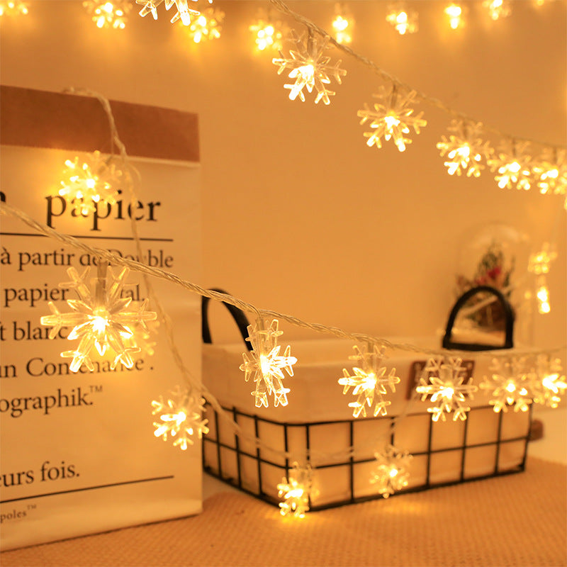 LED snowflake light string Internet celebrity explosion dormitory decoration family atmosphere lighting creative pendant Christmas decoration