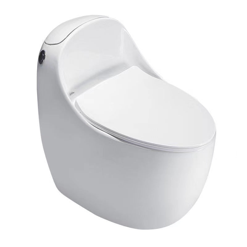 Hotel creative egg-shaped toilet siphon toilet bathroom anti-blocking deodorizing filter water-saving small apartment toilet
