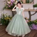 Girls' high-end formal dresses: mesh flower girl dresses, wedding dresses, hostess dresses, children's day performance costumes, birthday princess dresses - in stock & wholesale