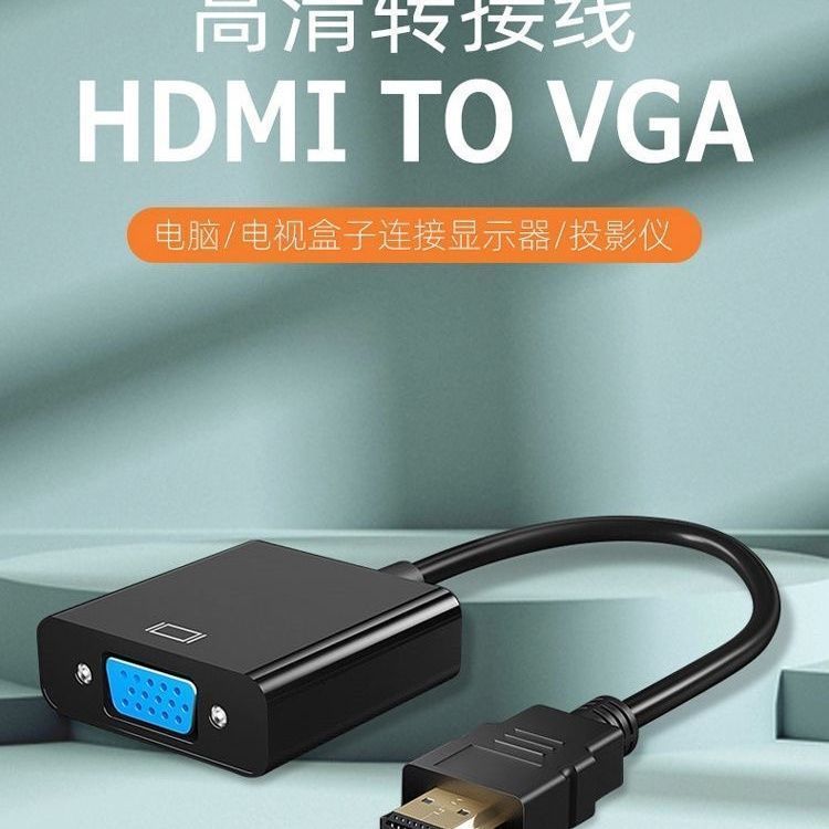 HDMI to VGA Converter with Audio Powered Laptop Monitor Projector Adapter Set Top Box