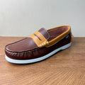 Sailboat shoes men's low-top casual leather shoes slip-on flats shoes easiest for matchtrendy lazy shoes cross-border handmade shoes real shots
