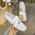 Wholesale women's plus size lace mary janes: summer new arrivals - mesh, slip-on flats