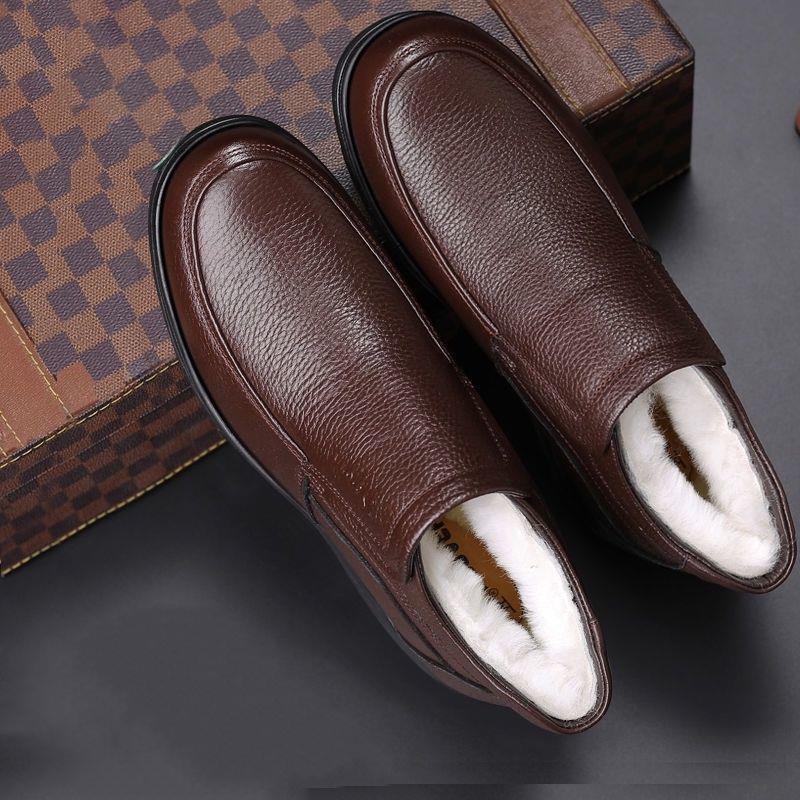 New arrivalheattech cotton shoesfashioneasiest for match soft bottom snow boots fleece-linedthickened cotton bootsfashion cotton leather shoes