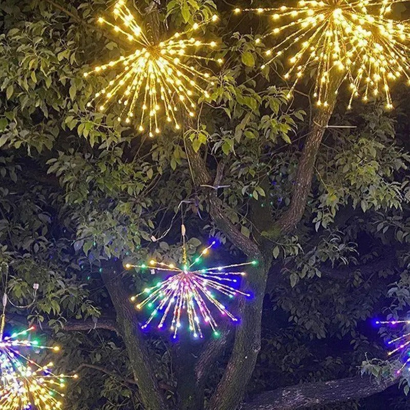 LED fireworks lights outdoor waterproof lights flashing lights string lights Gypsy street lighting lights hanging trees holiday decorative lights