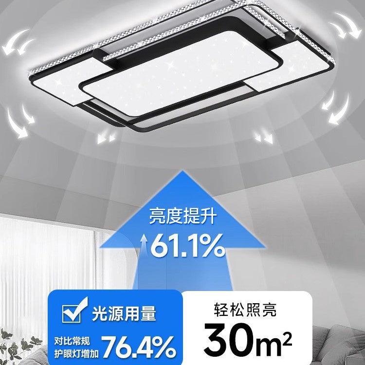 2025 Full Spectrum Eye Protection Living Room Light Whole House Lighting Package Combination Family Set Star Crystal Ceiling Light