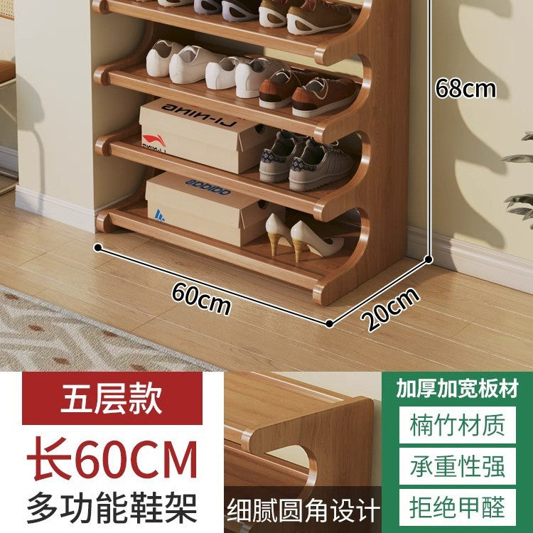 Simple shoe rack, small narrow door, household shoe cabinet, rental house, dormitory, multi-functional storage artifact, space-saving shelf